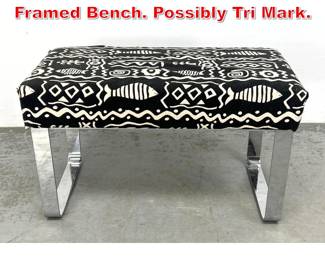 Lot 369 Baughman Style Chrome Framed Bench. Possibly Tri Mark. 