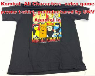 Lot 279 Vintage 1992 Mortal Kombat All Characters video game promo tshirt, manufactured by UNV Apparel in