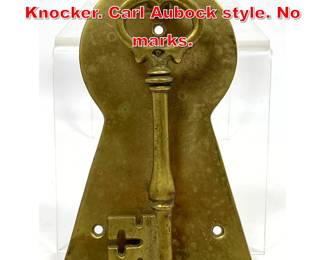 Lot 16 MCM Brass Keyhole Door Knocker. Carl Aubock style. No marks.