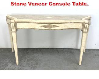 Lot 197 Decorator Tessellated Stone Veneer Console Table. 