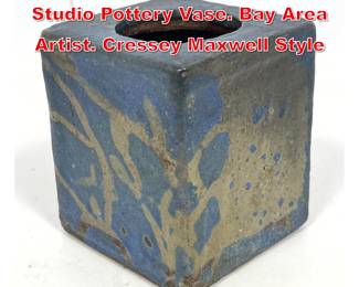 Lot 84 Signed Win Ng California Studio Pottery Vase. Bay Area Artist. Cressey Maxwell Style