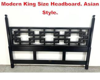 Lot 230 Widdicomb Mid Century Modern King Size Headboard. Asian Style.