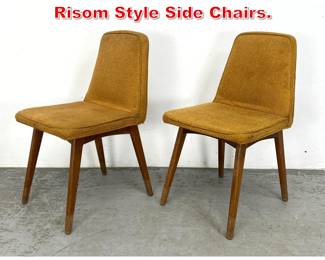 Lot 347 Pair Mid Century Modern Risom Style Side Chairs. 