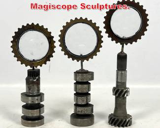Lot 114 3pcs Small Table Top Magiscope Sculptures. 
