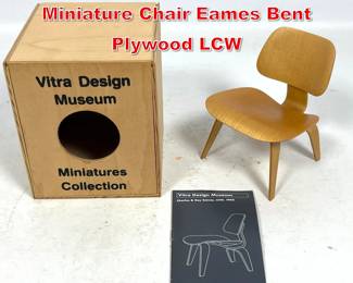 Lot 43 Vitra Design Museum Miniature Chair Eames Bent Plywood LCW
