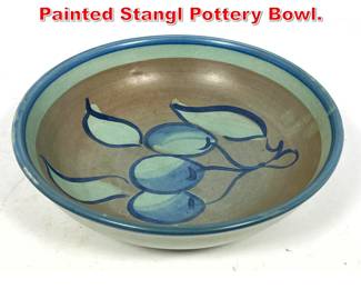 Lot 98 Large Kennedy signed Hand Painted Stangl Pottery Bowl. 