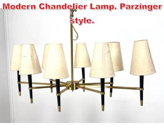 Lot 354 Large Contemporary Modern Chandelier Lamp. Parzinger style. 