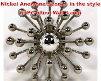Lot 189 Robert Abbey Polished Nickel Anemone Sconce in the style of Pistillino Wall Lamp