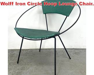 Lot 510 Joseph Cicchelli for ReillyWolff Iron Circle Hoop Lounge Chair.