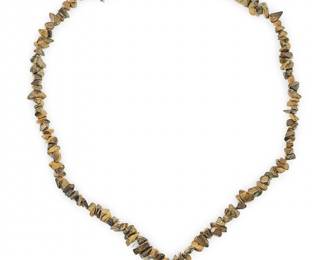 Elegant Tiger’s Eye Chip Bead Necklace
