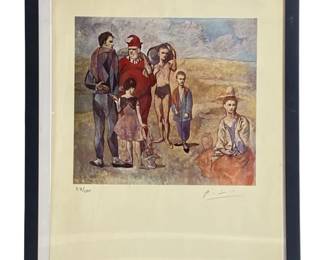 Signed Picasso "Family of Saltimbanques" Print
