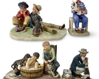 4 Norman Rockwell’s 4-Season Porcelain Sculptures
