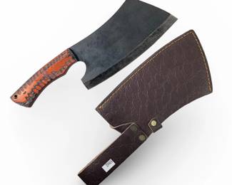 Custom Hand Forged Steel Meat Cleaver Knife

