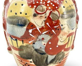 Ceramic Japanese Satsuma Art Vase
