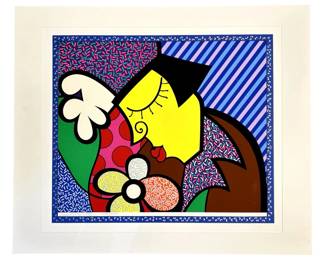 Signed Romero Britto “The Theater" Serigraph

