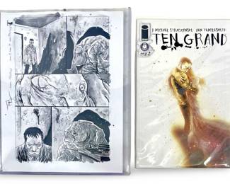 "Ten Grand" Original Comic Art & Issue #2 Comic
