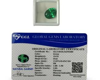 10.95 Ct Oval Cut Loose Garnet Gemstone
