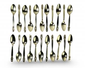 (69pc) Acorn Georg Jensen Sterling Flatware Set
