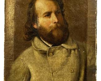 Antique Oil Portrait on Canvas
