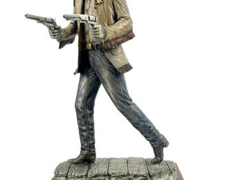 Wild Bill Hickok Pewter Western Sculpture
