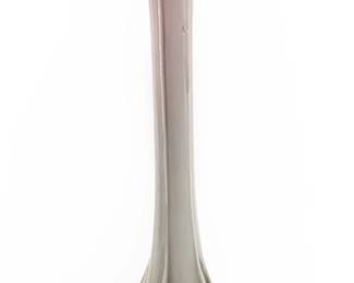 White & Red Art Glass Swan Vase
