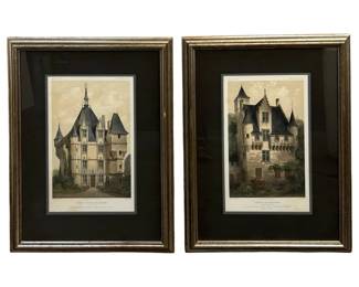 2pc. Victor Petit After Charles Boivin Lithographs
