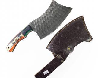 Custom Hand Forged Steel Meat Cleaver Knife
