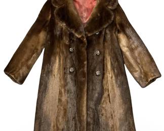 Brown Beaver Fur Winter Coat
