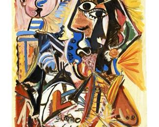 Attrib Signed Pablo Picasso Attributed Mixed Media
