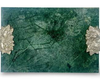 Vintage Solid Green Marble Cheese Cutting Board
