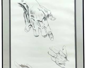 Signed Hand Gesture Sketch Print
