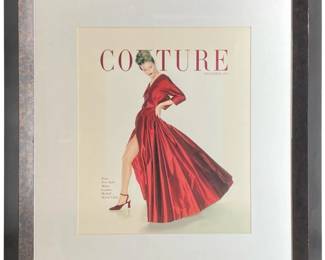 Framed Couture Magazine Cover- December 1954
