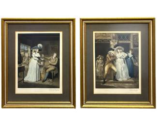 2pc. Leslie Haynes After George Morland Mezzotints
