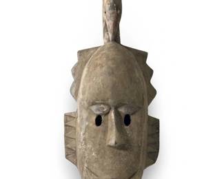 Vintage Hand Carved Wood Africa Tribal Mask
