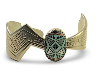 RMT Carolyn Pollack Relios Sterling Inlay Cuff
