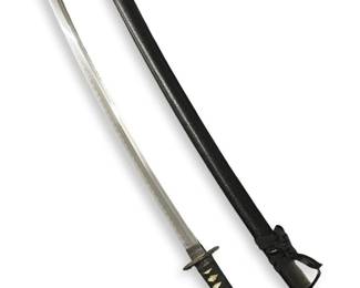 Classic Samurai Katana with Black Saya & Tsuka
