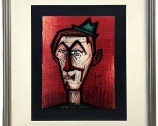 Bernard Buffet Abstract Portrait Lithograph
