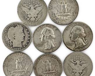 8pc Vintage/Antique Quarters
