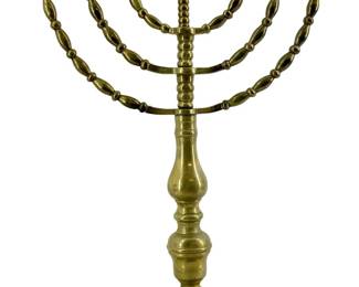 Vintage Brass Seven Branch Menorah
