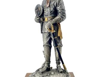 FJ Barnum Pewter George A. Custer Sculpture

