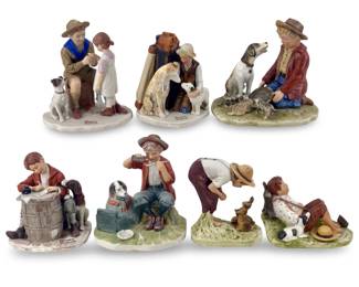 7pc Norman Rockwell “Puppy Love" Figurines
