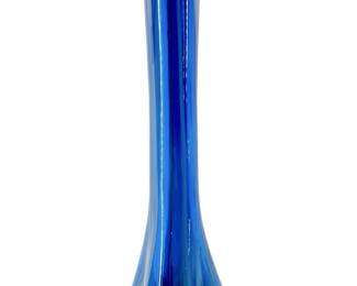 Murano Blue Hand Blown Art Glass Vase
