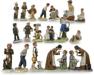 Collection of 17 Norman Rockwell Figurines
