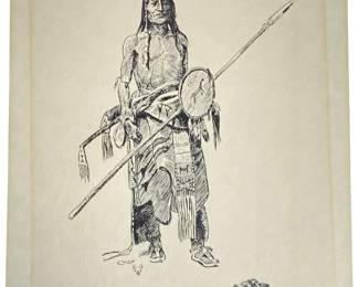 CM Russell "The Sioux Buffalo Hunter" Print
