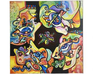 Signed Arshansky “ Game Over" Acrylic on Canvas
