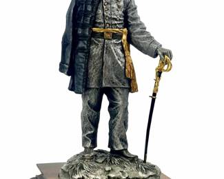 Philip Sheridan Pewter Military Sculpture
