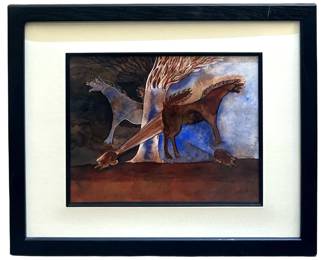Signed Francisco Toledo Original Mixed Media
