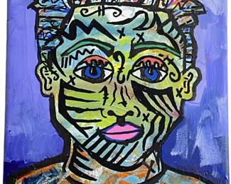 “Cornbread Wilson" Signed James Stonikas Oil
