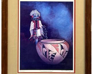 Signed G.W. Williams “Early Morning Kachina" Print
