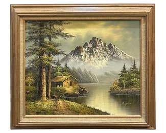 Signed S. Spencer Fall Forest Oil on Canvas
